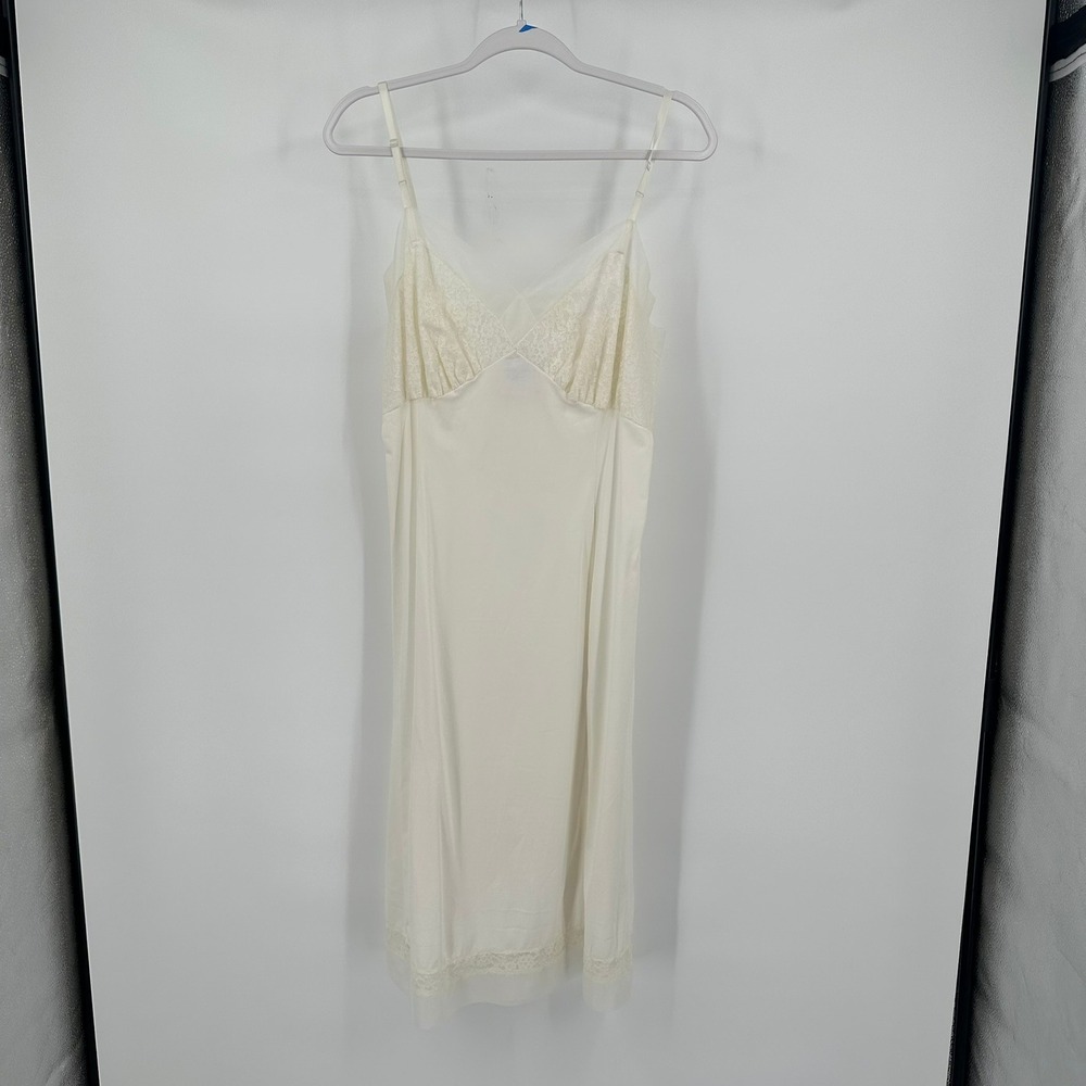 Van Raalte Womens Vintage Old Money Lingerie Slip Dress Size‎ 38 Lace Minimalist